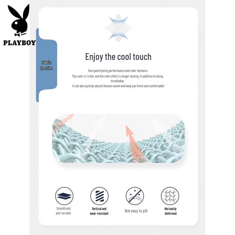 Playboy Men's Printed Breathable Casual Short Sleeve T-Shirt