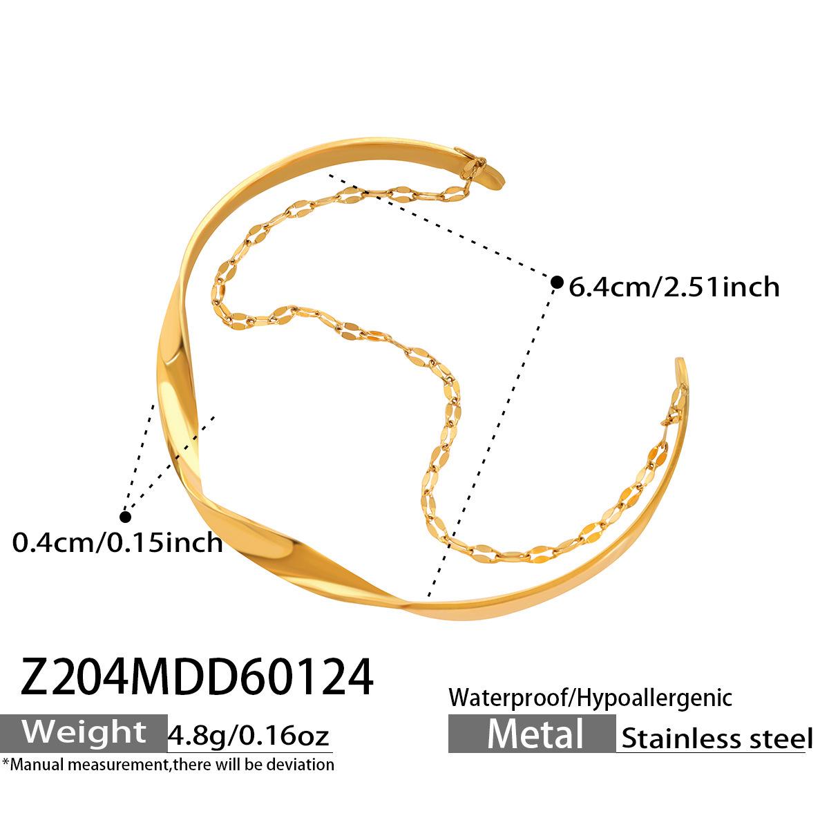 Современный китайский стиль Каменный кулон Позолоченная нержавеющая сталь Геометрический браслет