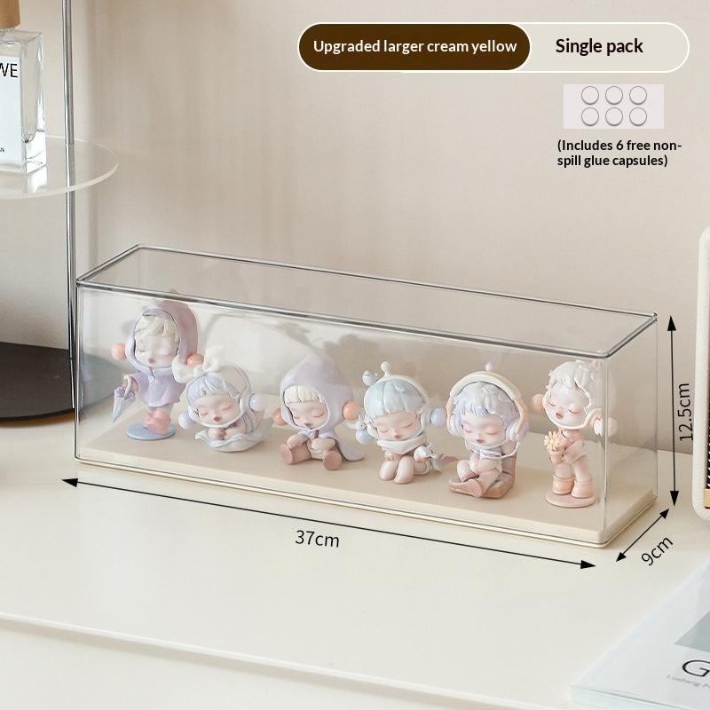M-Acrylic Doll Collectible Display Case Transparent Toy Storage Box Stackable Dustproof Rack