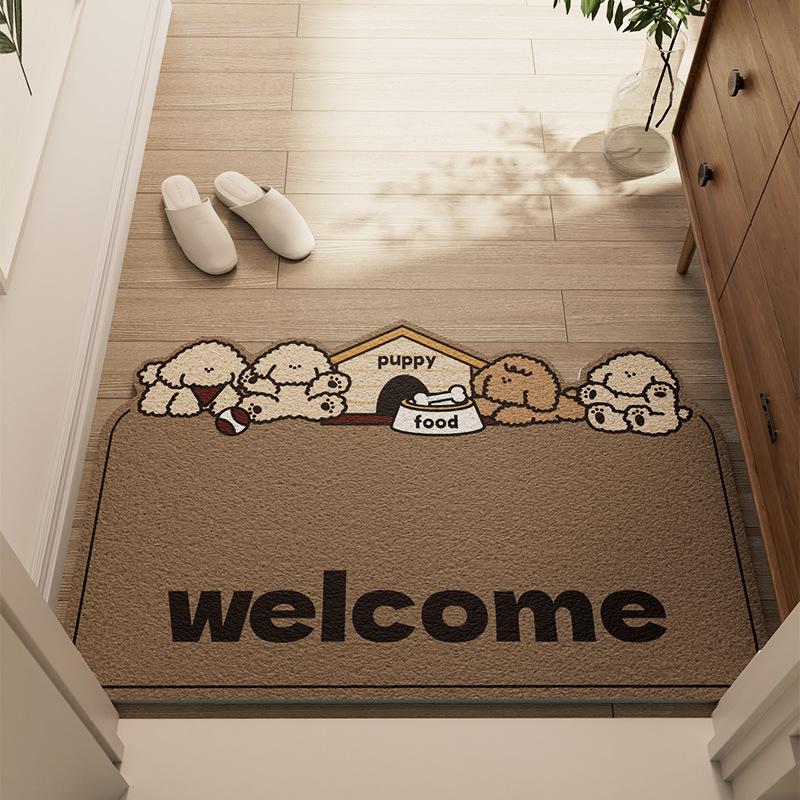 Light Luxury Home Floor Mat Door Entry Floor Mat Can Be Cut Silk Ring Floor Mat, Dirt-Resistant And Easy To Take Care Of Floor Mat Non-Slip Mat