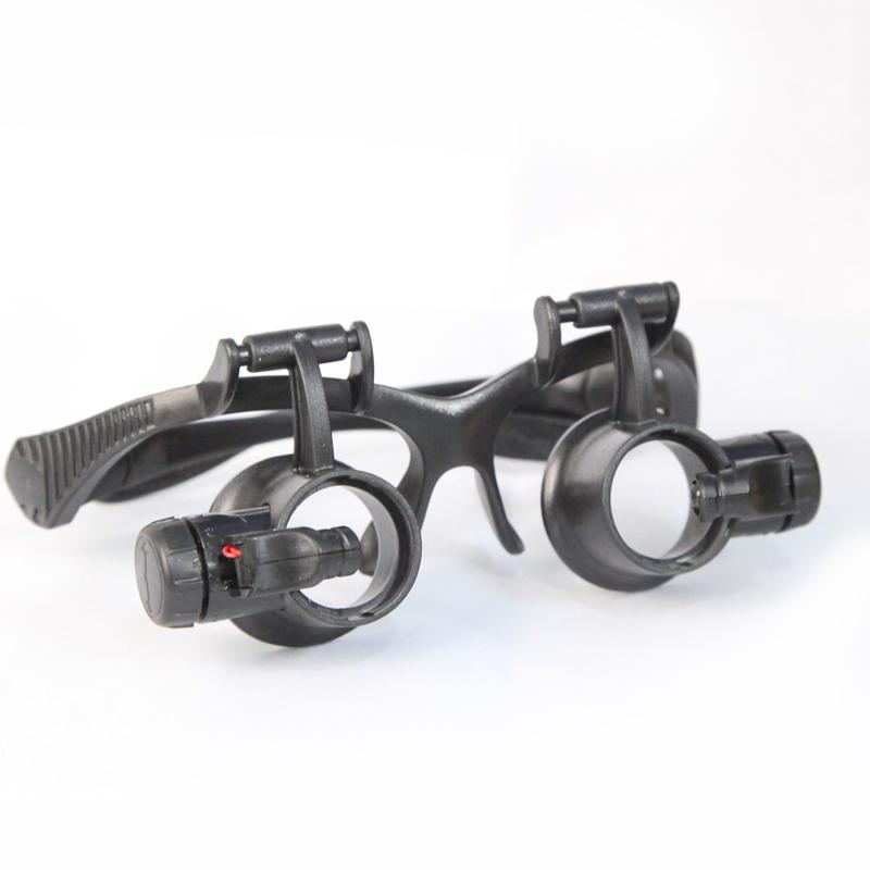 Magnifying Glasses Reading Illuminated Magnifier 2 Lights Head Loupe with Detachable Lenses for Jewelry Watch Electronic Repair