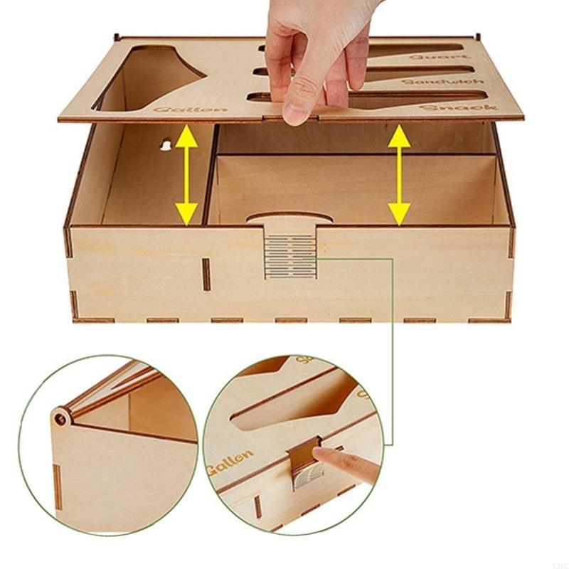 Plastic Wrap Storage Box Basswood Plywood Storage Box Kitchen Drawer Bag Storage Bag Self-Sealing Bag X3UC