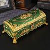 European Style Vintage Jewelry Box Zinc Alloy Desktop Storage Organizer Rings Necklaces Earrings