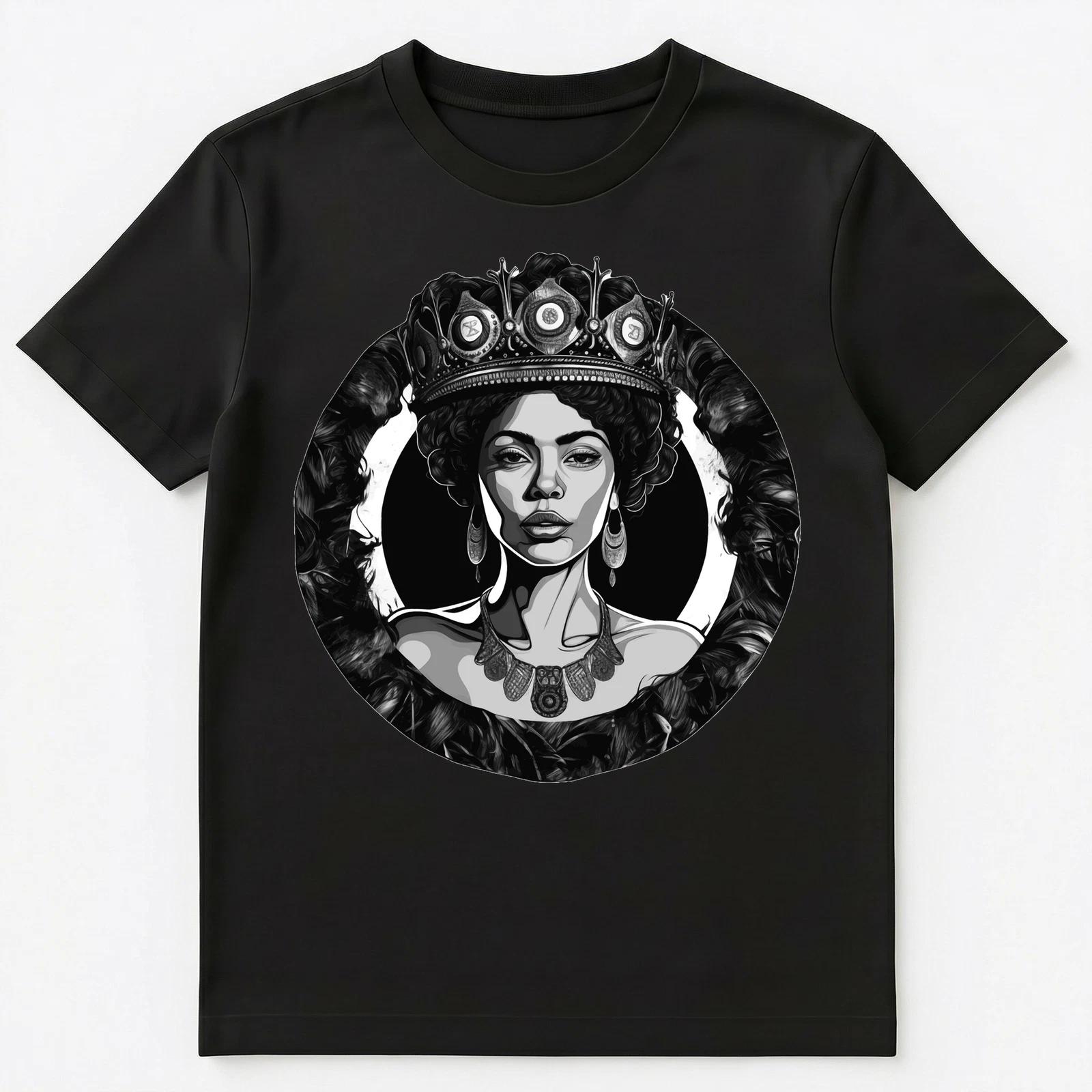 Black Queen Circular Unisex T-Shirt XL