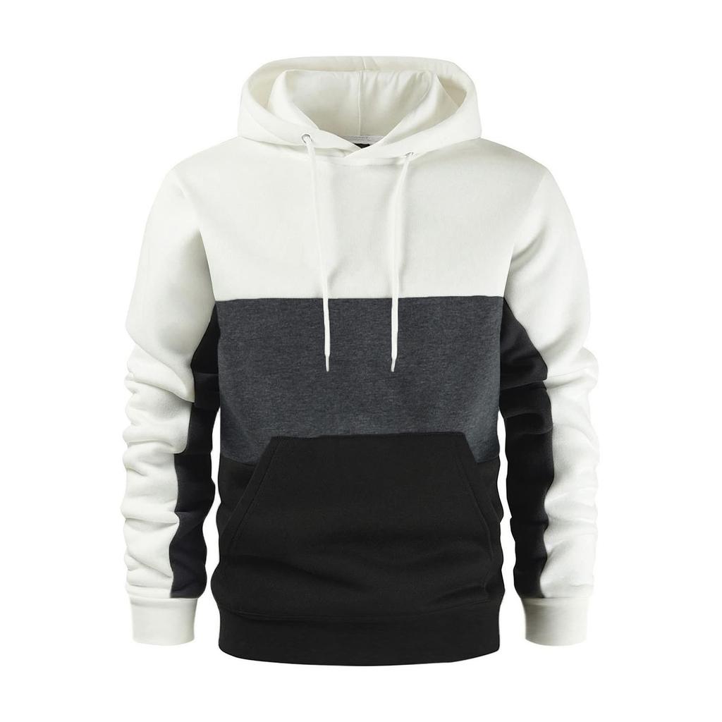 Men's Colorblock Autumn/Winter Long Sleeve Hoodie Hoodie Top Sweater Hooded Jacket