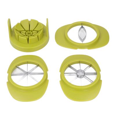 Fruit Cutters Set with Base Stainless Steel Mango Cutter Apple Corer Tomato Divider for Kitchen