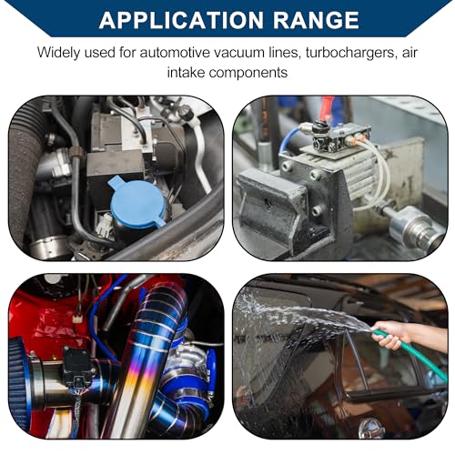 Hihaha Silikon-Vakuumschlauch Automobil-Vakuumleitung Hochtemperatur 15ft 1/8" 3.0mm ID 3.5mm Dicke 1 St. Schwarz