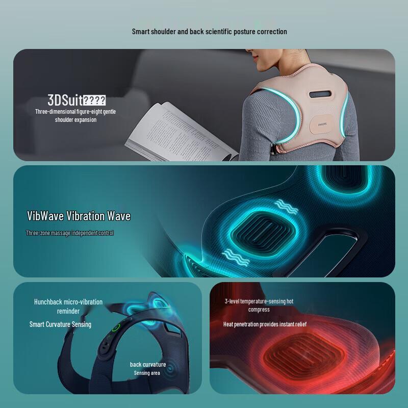 Philips PPM3601B Portable Back and Neck Massager CN plug (adapter included)