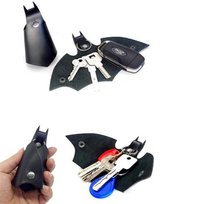 1pc Halloween Punk Bat Key Bag, Leather Car Key Set, Personalized Key Protection Set Pendant