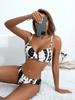 European and American INS Push-Up Swimwear: New Style Printed Bikini with Hard Case.