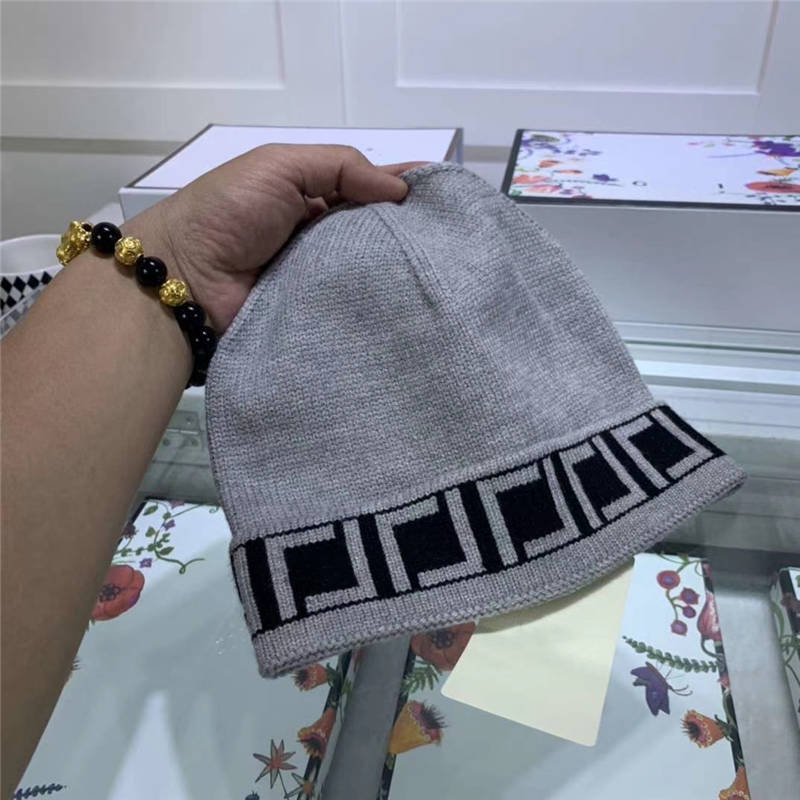 Winter Hat Jacquard Wool Beanie Unisex 