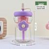 OLOEY Tea Infuser Glass Cup with Straw