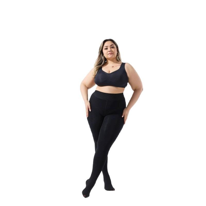 Large Size High Waist Winter Velvet Thickened Warm Outer Wear Integrated Bottoming Pantyhose Belly Pants