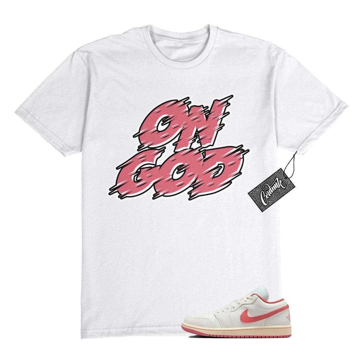 1 White Guava Ice Pink Salt Sail Low T Shirt Match ONGOD S