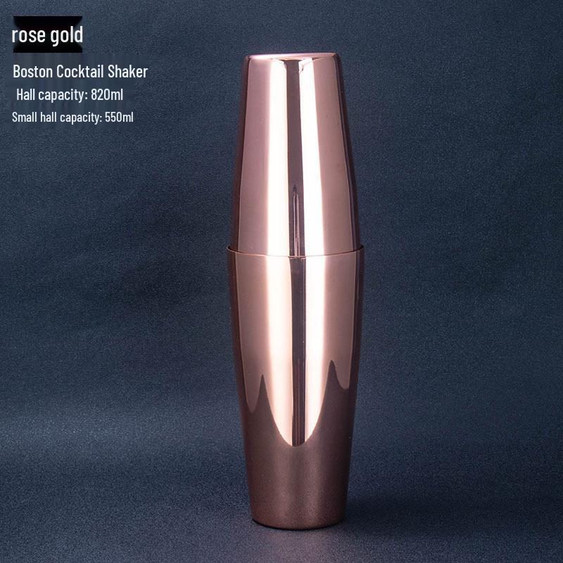 American-Style 304 Stainless Steel Boston Cocktail Shaker with Base