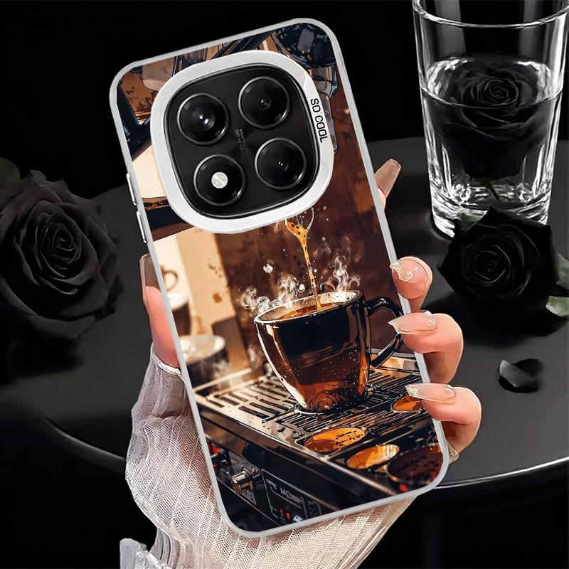 Black Coffee Fashion Style Soft Phone Case for Samsung Galaxy S24 S25 FE S26 Edge S23 Ultra S22 Plus S21 + Shockproof Cover Back