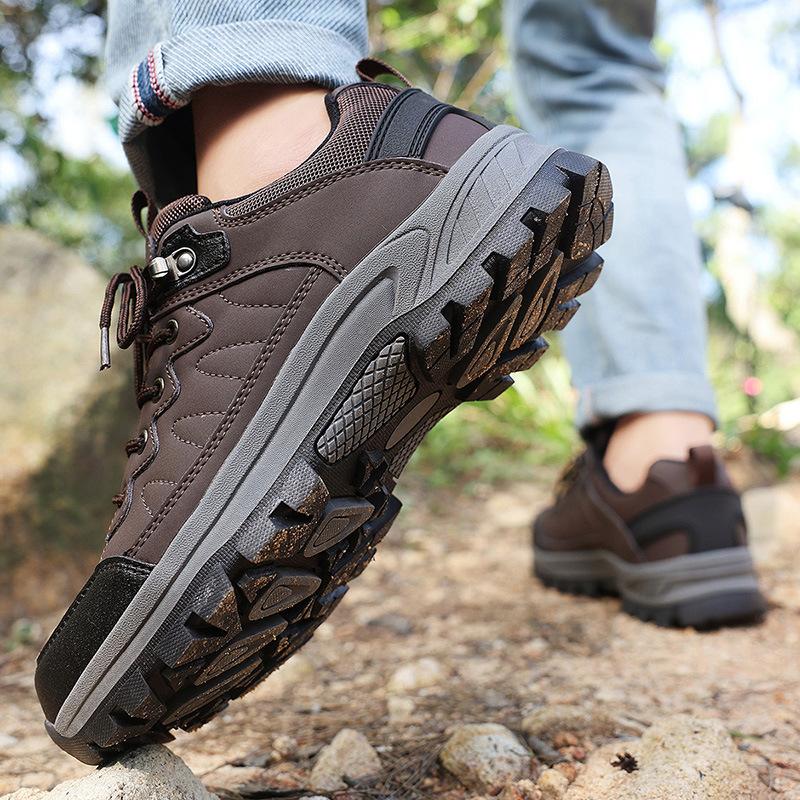 Neue Schuhe Herren Low-Top Schnürschuhe Outdoor Wanderschuhe Plateau Rutschfeste Sneaker Offroad Wanderschuhe