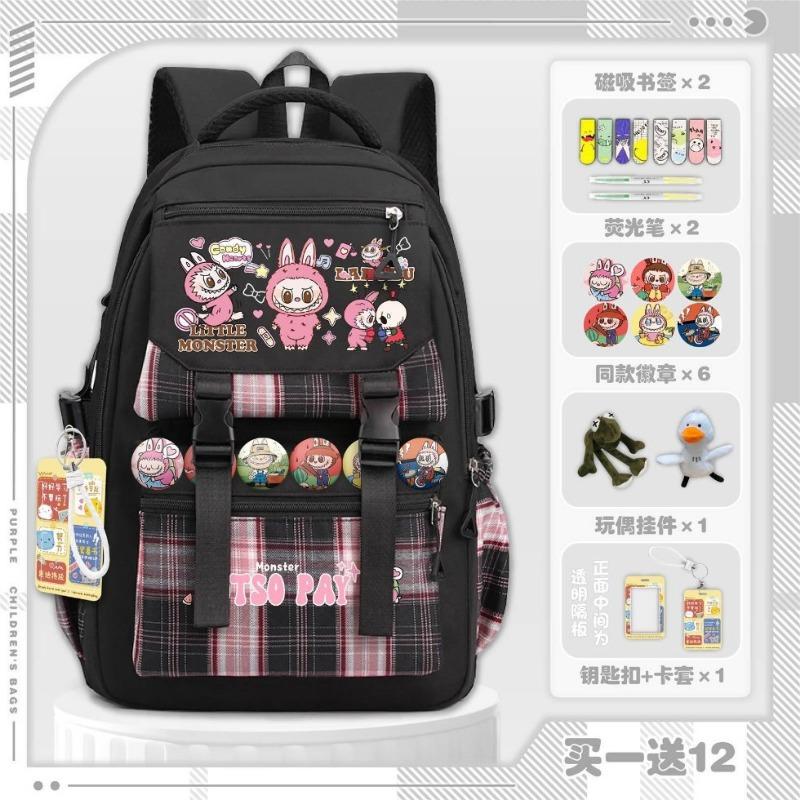 School bag, elementary school students, middle school students, grades 1 to 6, lightweight large-capacity backpack girls