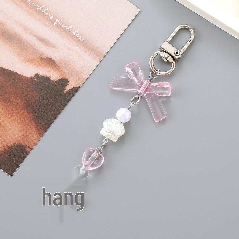 Handmade Colorful Bow Pendant Phone Case Keychain Lanyard Charm