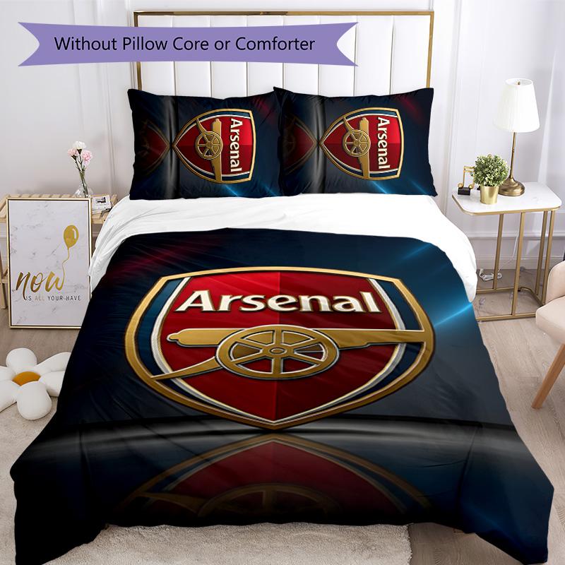 3pcs A-Arsenal3 Design Cover Set - HD Printed Bedding with 1 Cover and 2 Pillowcases - Perfect for Home and Dorm Decor