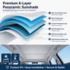 For CHANGAN UNI-Z 2025-Present Car Suede Fabric Anti-UV Electrostatic Adsorption Sunroof Sunshade Heat ulation Skylight Cover
