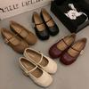 Chaussures Mary Jane rétro à boucle unique automne 2025 nouvelles bouche peu profonde semelle plate chaussures de grand-mère polyvalentes chaussures pour femmes