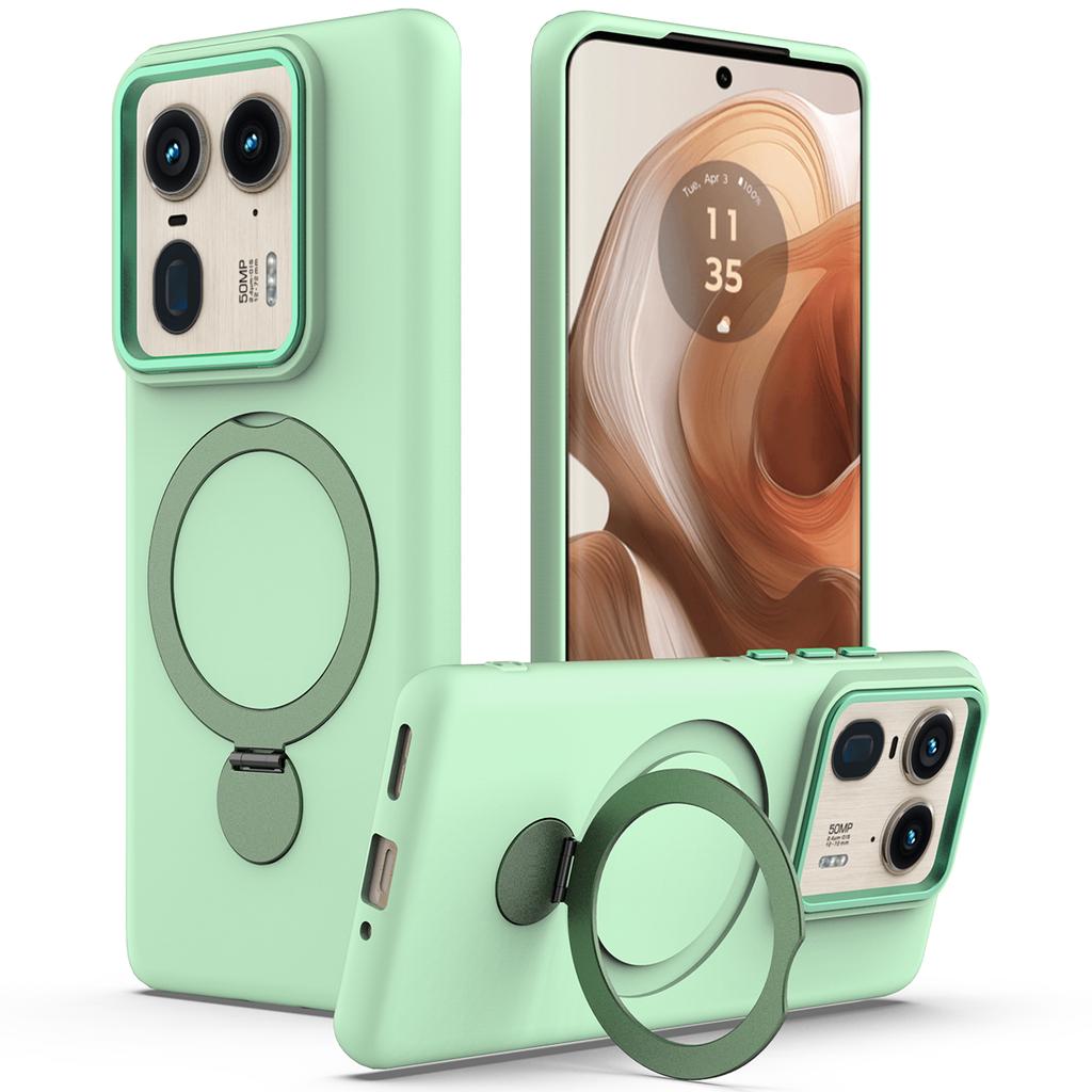 For Motorola Moto X50 Ultra 5G/Motorola Edge 50 Ultra 5G Magnetic Case Rotating Ring Kickstand TPU + PC Back Cover