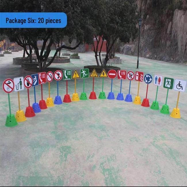 Kids’ Outdoor Sports Traffic Signs & Signals Toy Set