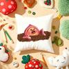 K-Kobito Z-Zukan Peach Cute Funny Cushion Cover Plush Fabric Soft Double-Sided Printed Sofa Warm Winter Home Gift Pillow Cover