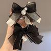New Lace Bow Pearl Hair Claws Advanced Sense Elegant Hair Clip Women Korean Fashion Girls Daily Wear Hairpins Hair Accessories