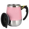 USB Nabíjení Nerezová Ocel Elektrický Magnetický Hrnek na Vodu Mléko Kávu Samomíchací Míchací Hrnek 400ml