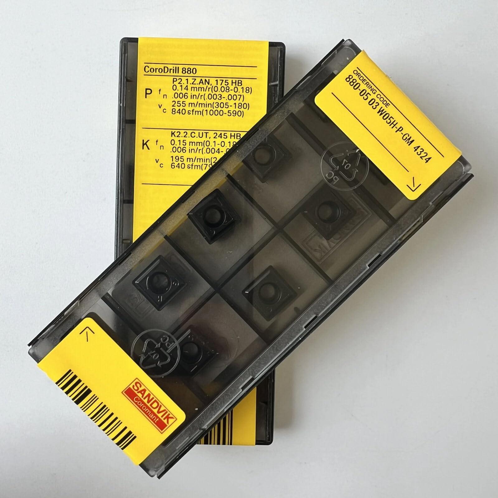 

Original Sandvik / 880-0503W05H-P-GM 4324 /CNC lathe carbide blade tool 10 Pcs