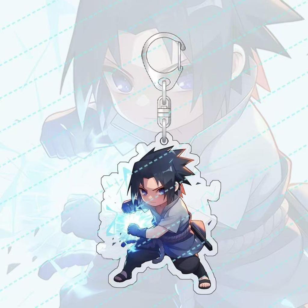 Anime Naruto Acrylic Keychain Accessaries Uzumaki Naruto Cartoon Keyring