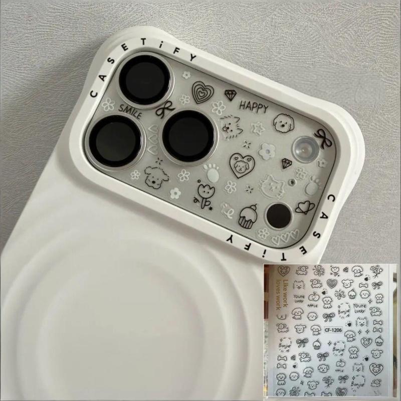 Trendy And Cute Korean-Style Cartoon Graffiti Dog Stickers For Diy Decoration, Suitable For 17-Inch Phone Cases