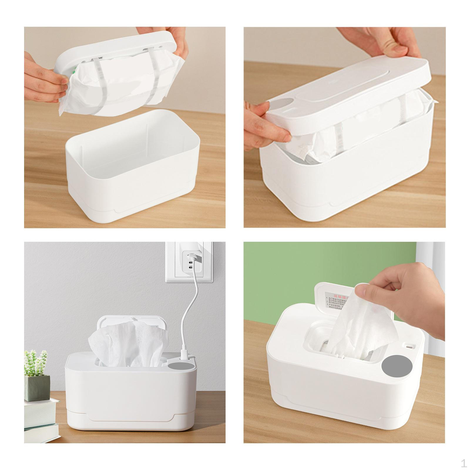 

Portable Wipes Warmer, Mini Quiet Constant Temperature Baby Wet Dispenser, Digital Display for білий