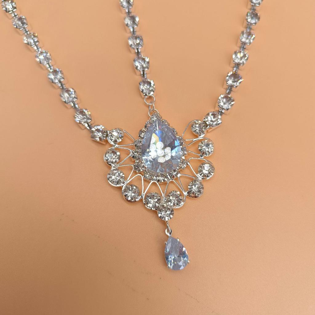 Multi-layer Forehead Chain Ethnic Style Zircon Water Drop Party Rhinestone Gold Headdress