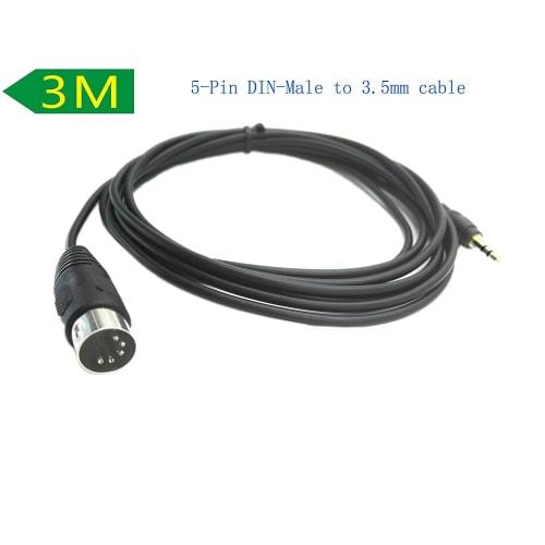 SinLoon 5-Pin MIDI DIN Cable for MIDI Keyboards, DIN To 3.5mm (Synthesizer/Organ/Digital Piano/MIDI Guitar) with B&O System Instrument Performance Sig