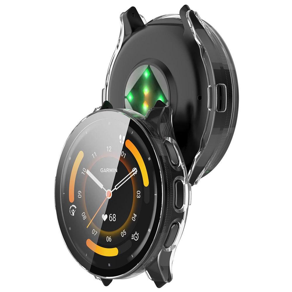 Holilo Coque Protection Garmin Venu 3S - 2 Pièces Transparent + Noir - Housse Anti-Rayures Et Chocs