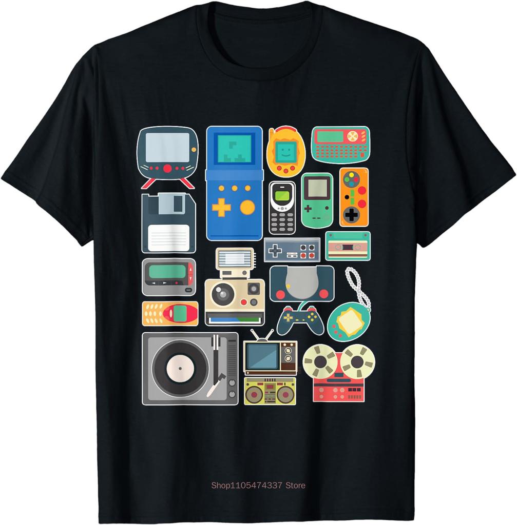 80s 90s Video Game Retro Vintage Classic Arcade Tshirt Streetwear Unisex Clothing Vintage T Shirt Hombre Aesthetic