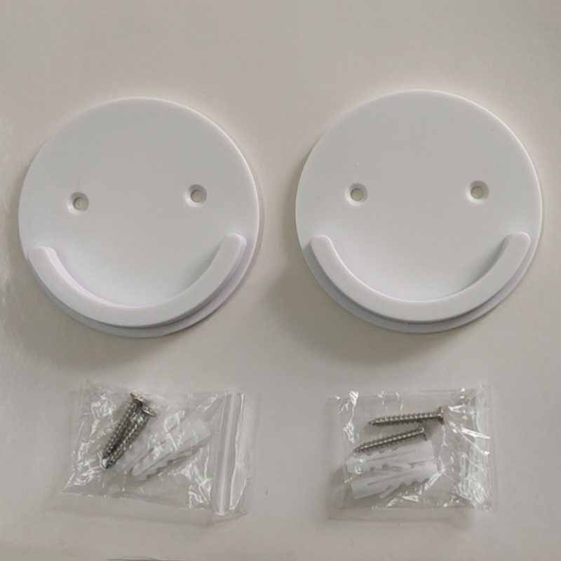 2 ks Univerzální držák na tyč sprchového závěsu pro montáž na stěnu Samolepicí držák na napínací tyč sprchového závěsu Bez vrtání Nalepovací Upevnění šroubem