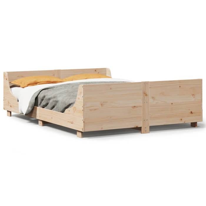 VidaXL Cadre de lit sans matelas 120x200 cm bois de pin massif 850770