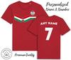 Hungary Strip T-Shirt 2024 Personalised Name and No Adults Kids Baby,Football Euro