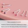 S925 Sterling Silver Rhinestone Mini Stud Earrings and Ear Cuff Set for Piercings