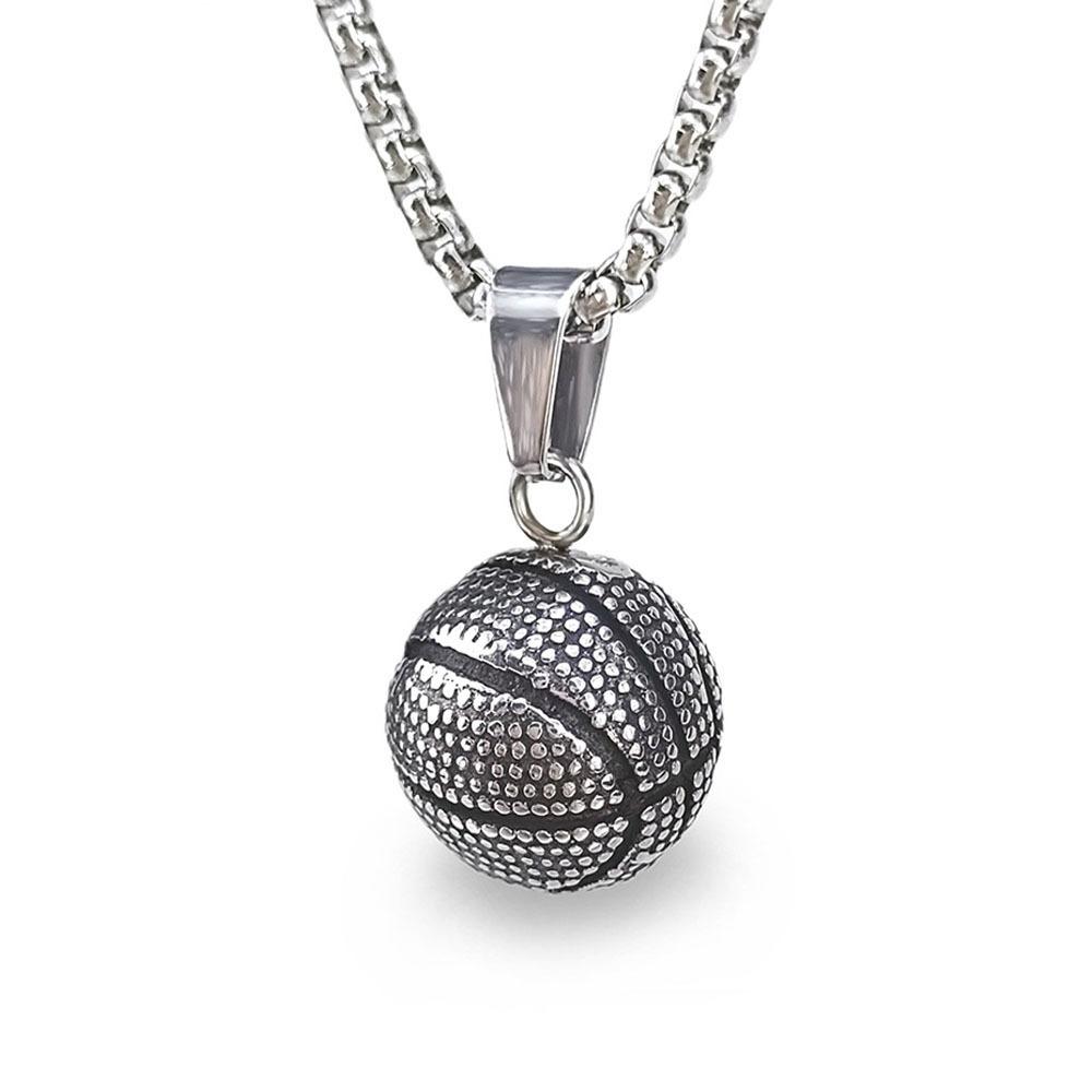 Basketball pendant necklace design sense retro simple men s necklace