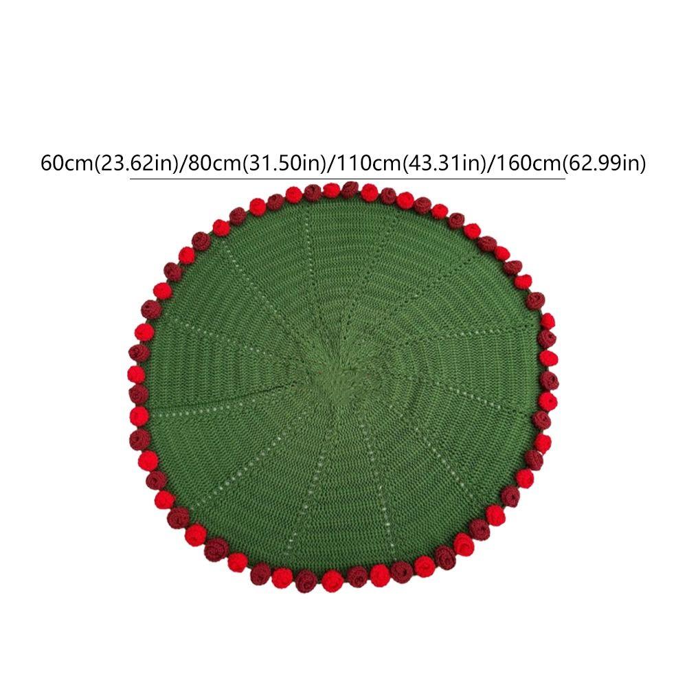 Green Rose Bouquet Blanket Fashion Rose Nap Blanket Knitted Flower Blanket  Mother's Day