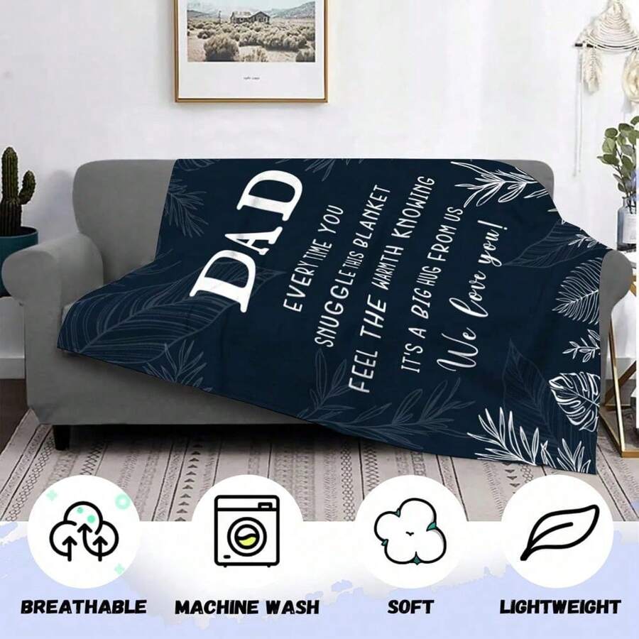 Gifts For Dad Blanket For Father's Day Gifts From Daughter Son Best Dad Ever Gifts Dad Birthday Gift Thanksgiving Day
