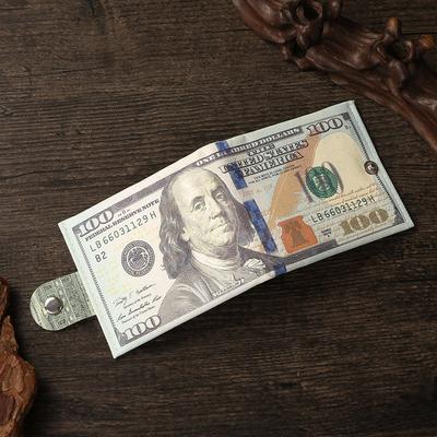 Chic Money Clips Men Women Currency Notes Pattern Pound Dollar Euro Purse Wallets Unisex Fashion Wallet Snap Cash Holder