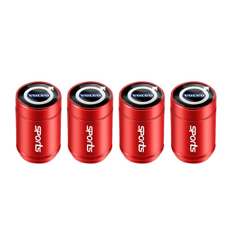 4Pcs 3D Aluminum Alloy Car Wheel Tire Air Valve Dust Caps For Volvo XC90 V90 V60 XC60 V40 S80 S60 S90 C40 XC40 V70 XC70 C30 C70