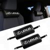 Interior Stickers 1/2Pcs Car Seat Headrest Leather Emblem Pillow Head Interior Accessories For Lexus LS IS350 ES300h ES300 IS250