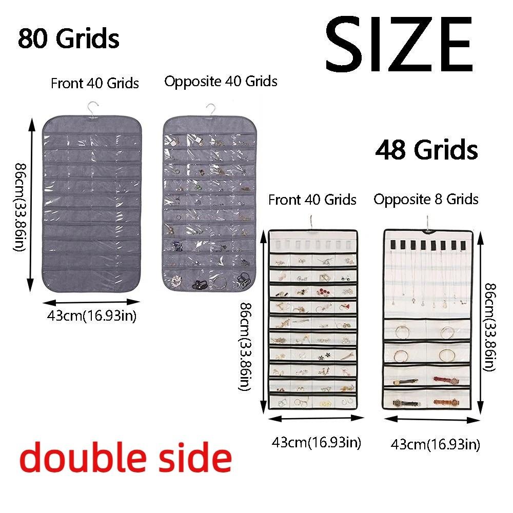 Große Kapazität Schmuckaufbewahrungstasche Vliesstoff Schmuck-Display-Halter Kleinkram-Sortierung